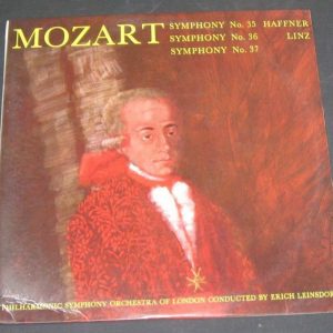 Mozart Symphony No. 35 / 36 / 37 Erich Leinsdorf World Record Club T 377 lp EX