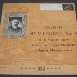 Munch / BSO : Brahms Symphony No. 4 RCA LM -1086 lp 50’s
