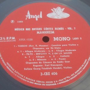 Music In Old German Courts Karl Ristenpart Angel ? 3CBX 406 LP RARE EX