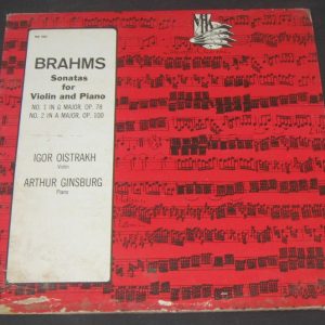 Oistrakh / Ginsburg – BRAHMS Sonatas for Violin and Piano MK 1547 lp USSR Rare
