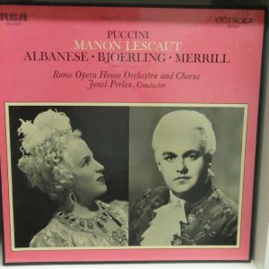Puccini – Manon Lescaut : Albanese • Bjoerling • Perlea RCA VIC-6027 2 lp Box ex