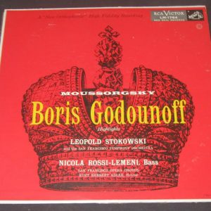 STOKOWSKI – Moussorgsky – Boris Godounoff  Highlights , Rossi RCA LM 1764 lp