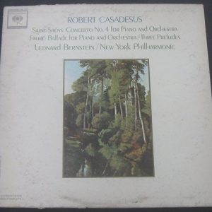 Saint-Saens Piano Concerto Faure Ballade CASADESUS / BERNSTEIN COLUMBIA 2 Eye lp