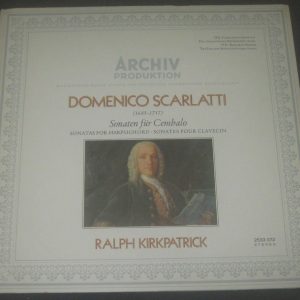 Scarlatti – Sonatas For harpsichord Kirkpatrick Archiv 2533 072 LP EX