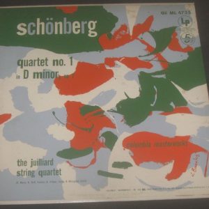 Schonberg  Quartet No. 1 Juilliard String Quartet Columbia ML 4735 6 Eye  LP