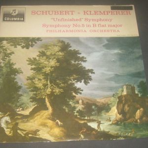 Schubert Symphonines Nos. 5 And 8 Klemperer Columbia ‎ 33CX 1870 LP
