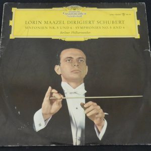 Schubert Symphony No. 5 & 6 Maazel DGG LPM 18685 Tulips Germany 1963 lp
