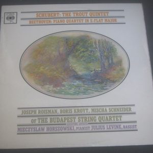 Schubert Trout Beethoven Piano Quartet Budapest String Qurtet  CBS 72134 LP EX