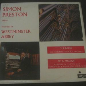 Simon Preston – Organ Bach Schubler / Mozart Fantasia Argo RG 419 LP