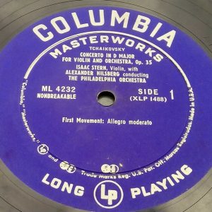 Tchaikovsky Concerto in D – Hilsberg , Stern , Columbia Blue  ML 4232 lp ED1