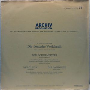 Telemann – The German Pre – Classics Horst Gunter Georg Goebel ARCHIV 14025 APM