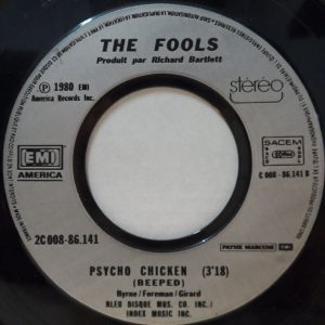 The Fools ‎- Psycho Chicken Clucked / Beeped 7″ 1980 France Pressing Parody Rock