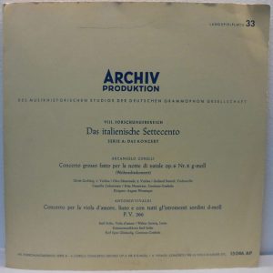 The Italian Settecento – Corelli – Concerto Grosso / Vivaldi – Concerto ARCHIV