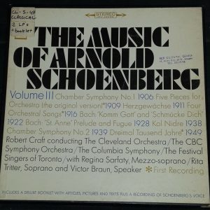 The Music of Arnold Schoenberg Columbia? M2S 709 2 LP Box