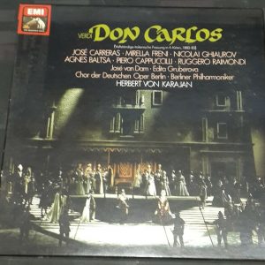 Verdi – Don Carlos  Carreras , Baltsa , Karajan EMI 4 LP Box EX
