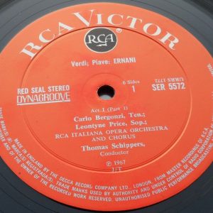 Verdi – Ernani Price Bergonzi Schippers RCA SER 5572-4 3 LP Box EX