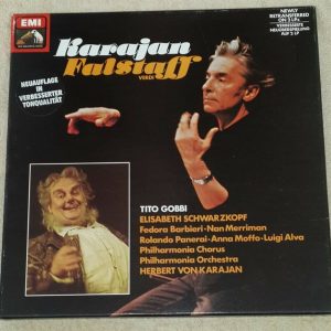Verdi – Falstaff Karajan  ,  Gobbi , Schwarzkopf  HMV EMI  SLS 5211 2 LP Box EX
