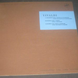 Vivaldi Oboes Clarinets Bassoon Concertos Piero Santi Vox DL 450 LP ED1 1959 EX