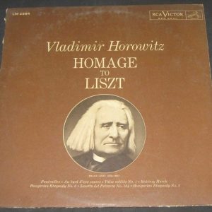 Vladimir Horowitz – Homage To Liszt RCA LM 2584 lp 1961