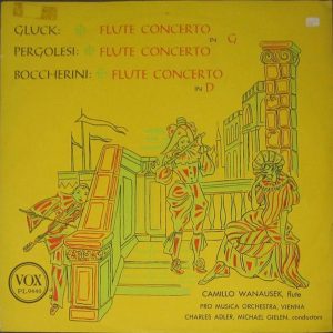 WANAUSEK flute Adler Gielen GLUCK PERGOLESI BOCCHERINI VOX PL 9440 lp 1955