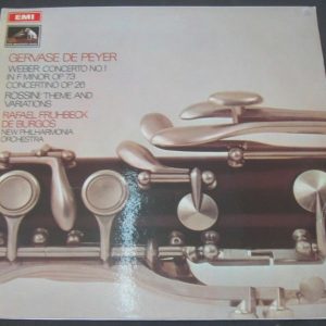 Weber Clarinet Concerto / Rossini Introduction DE PEYER  / DE BURGOS HMV ASD lp