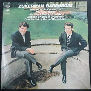 Zukerman Barenboim Mozart Violin Concertos Columbia M 30055 lp EX