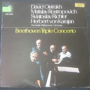 ASD 2582 lp OISTRAKH ROSTROPOVICH RICHTER KARAJAN BEETHOVEN TRIPLE CONCERTO