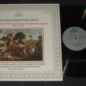 BACH HUNTING CANTATA BWV 208 MATHIS SCHREIER AUGER ADAM  Archiv lp