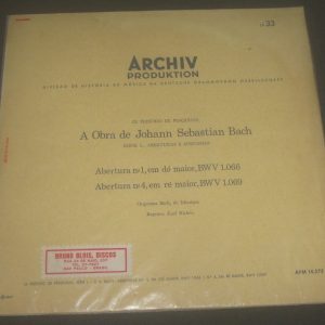 BACH  Orchestral Suite No. 1 / 4 Richter  ARCHIV APM  14273 LP EX