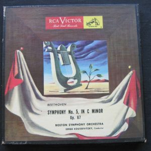 BEETHOVEN SYMPHONY No. 5 KOUSSEVITZKY RCA WDM Box Set 7″ ( 4 ) 45 RPM