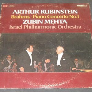 BRAHMS Piano Concerto No.1  Rubinstein / Mehta London FFrr CS 7018 lp EX