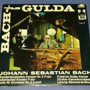 Bach Brandenburg No. 2 / Italian / Suite  Friedrich Gulda De Stoutz Amadeo LP EX