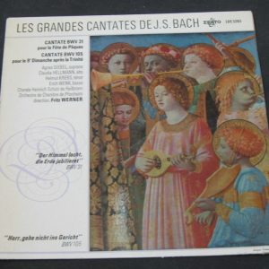 Bach : Cantata No. 31 / 105 . Fritz Werner Giebel , Hellmann . ERATO LDE 3283 lp