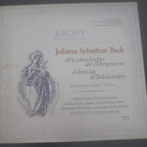 Bach Cantatas BWV 1 & 4  Fischer-Dieskau Mathis Richter Archiv  198 465 LP EX