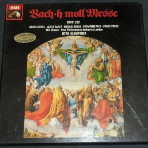 Bach Mass in B minor KLEMPERER EMI 1 C 157-00090/92 3 lp Box EX