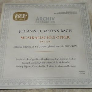Bach – Musikalisches Opfer BWV 1079  Archiv 198 320  lp EX