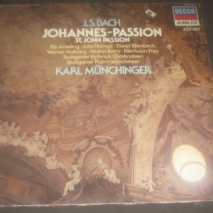 Bach St John Passion Munchinger Ameling Decca 414 068-1 2 LP EX