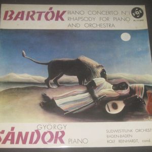 Bartok Piano Concertos No 1 / Rhapsody Reinhardt VOX PL 11350 LP 1961