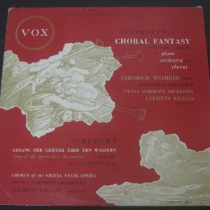 Beethoven Choral Schubert Geister Wassern Wuehrer / Krauss Vox PL 6480 LP 1951