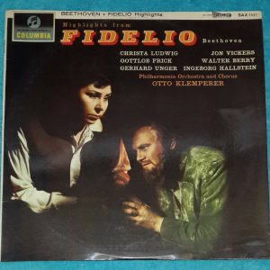Beethoven – Fidelio Highlights Otto Klemperer Columbia SAX 2547 LP ED1 1962 EX