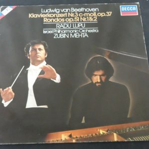 Beethoven Piano Concerto  /  Rondos Mehta Radu Lupu   Decca  6.42608 AZ  LP EX