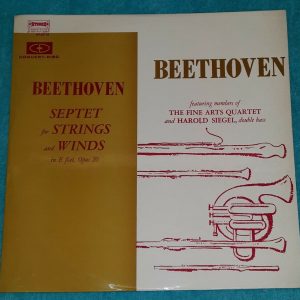 Beethoven – Septet For Strings & Winds Fine Arts Quartet Siegel Concert Disc LP