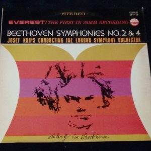 Beethoven – Symphonies No. 2 & 4 Krips Everest ‎ 3113 lp EX