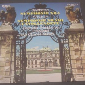 Beethoven Symphony No. 5 Schubert Symphony No. 8 Unfinished Munch RCA LP EX