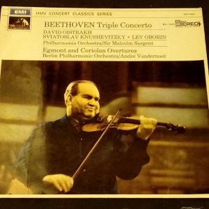 Beethoven Triple Concerto Knushevitsky Oborin Oistrakh Sargent HMV SXLP 30080 LP
