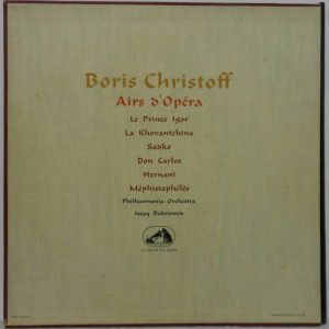 Boris Christoff  Opera Arias Highlights Prince Igor Sadko Don Carlo HMV FALP 322