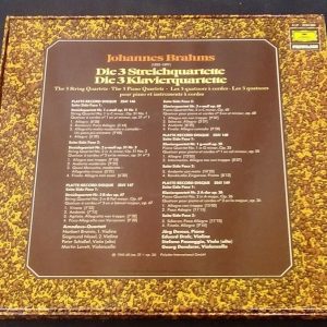 Brahms 3 String Quartets Etc Amadeus Quartett DGG 2734 005 4 LP Box EX