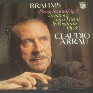 Brahms Piano Sonata Variations On Theme By Paganini Arrau Philips ‎9500066 LP