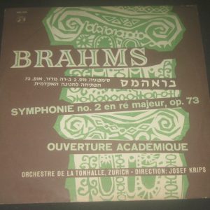 Brahms Symphony N° 2 / Academic Festival Overture Krips MMS 2208 1st press lp EX