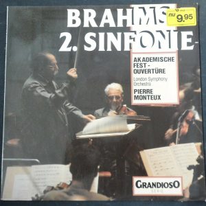 Brahms Symphony No 2 Academic Festival Overture Monteux Philips 6570 108 lp EX